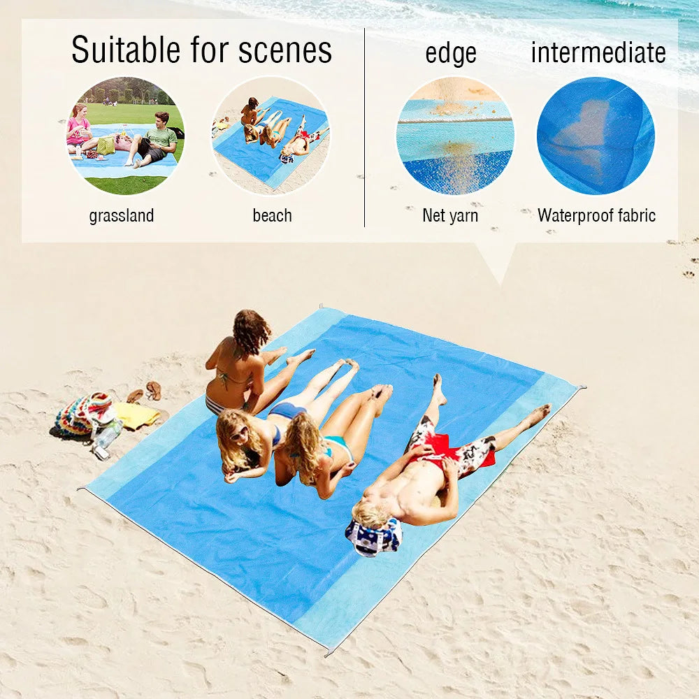 Mata plażowa anty-piaskowa 2M×2M – szybkoschnąca, składana