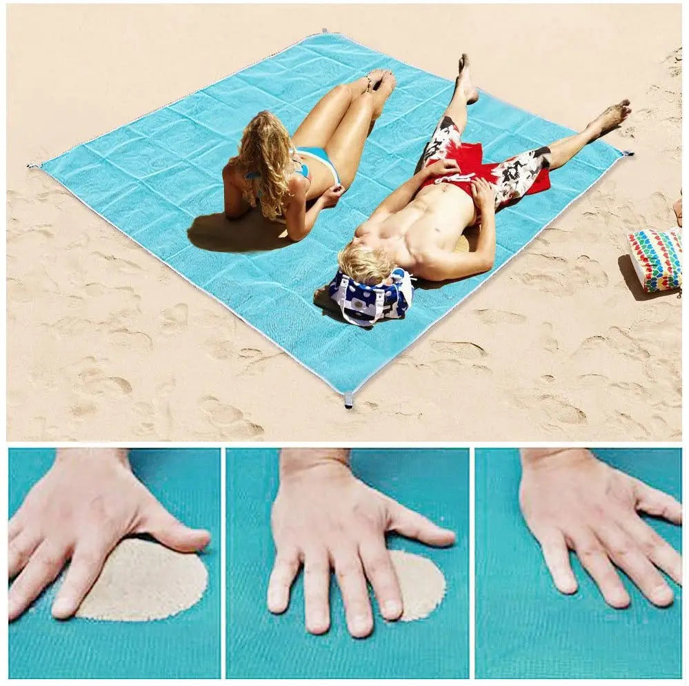 Mata plażowa anty-piaskowa 2M×2M – szybkoschnąca, składana