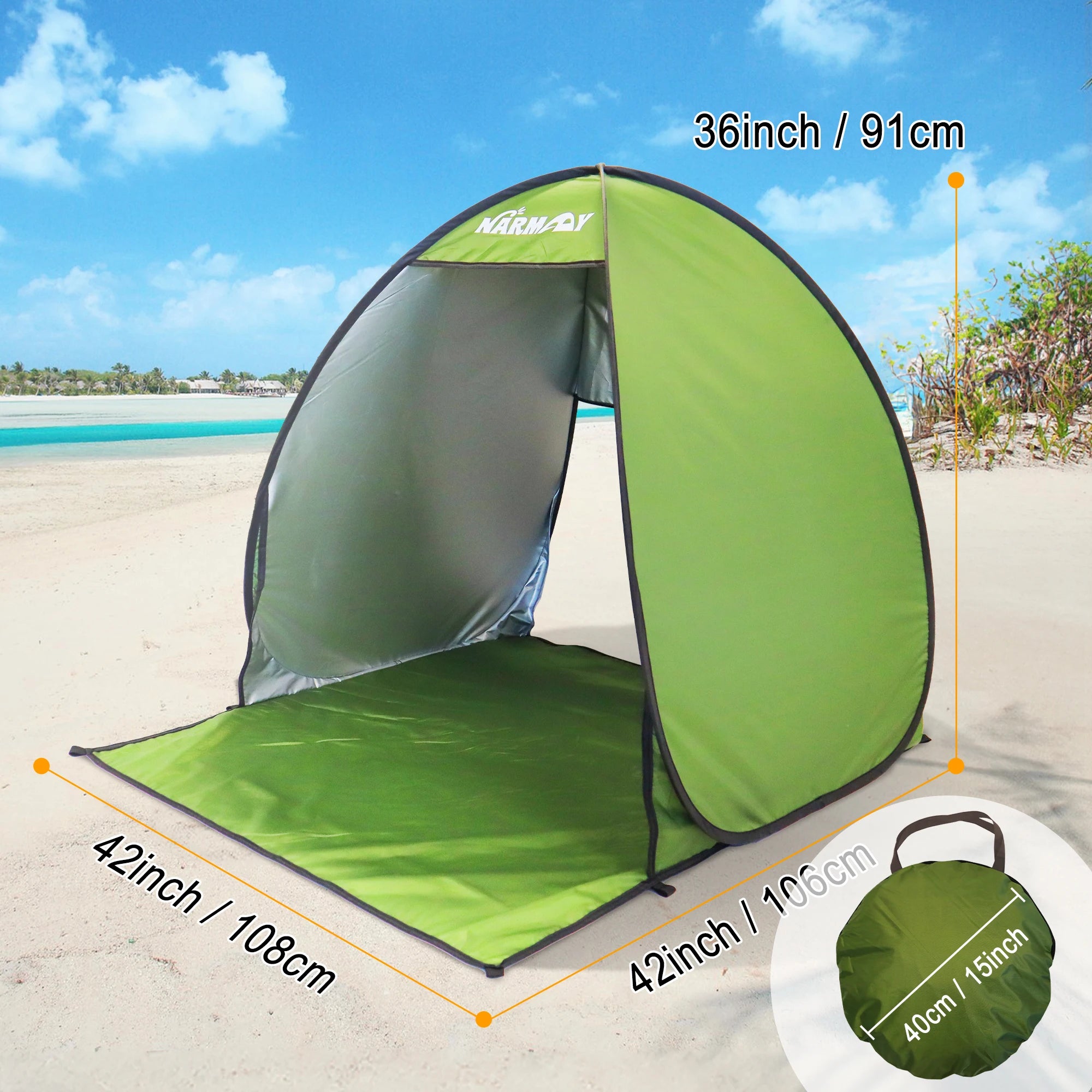 Namiot plażowy EasyBeach — pop-up, ochrona UV, wodoodporny